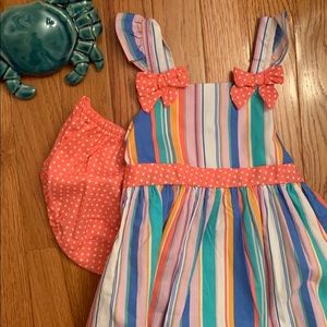 NWT. Nanette super striped cute dress with bows!